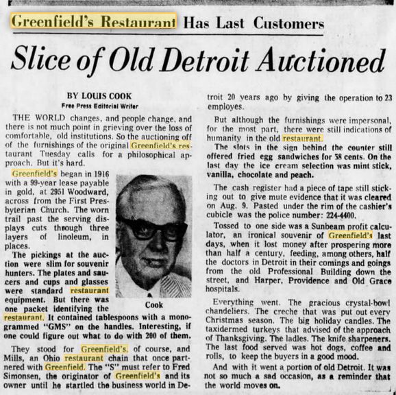 Greenfields - 1974 Article On Closure